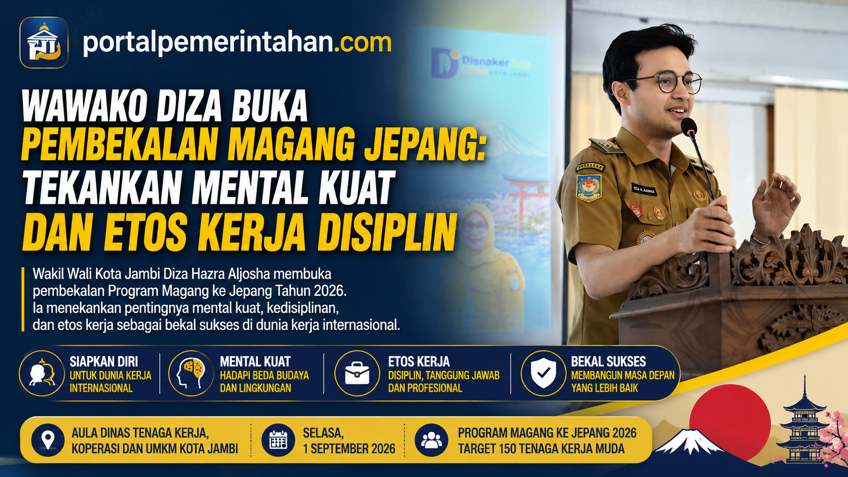 Pemkot Jambi Siapkan Pemuda Magang ke Jepang, Diza Tekankan Disiplin dan Mental Kuat